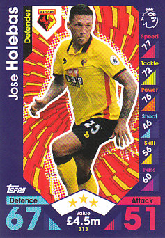 Jose Holebas Watford 2016/17 Topps Match Attax #313